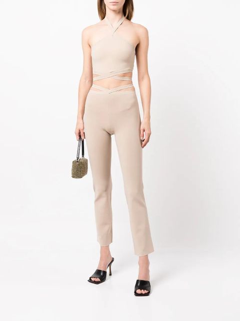 Alexander Wang logo-trim halterneck top - Neutrals - zdjęcie produktu nr 2