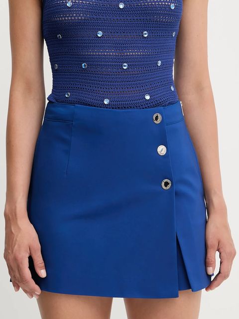 Morgan szorty SHICK damskie kolor niebieski wzorzyste high waist SHICK - zdjęcie produktu nr 1