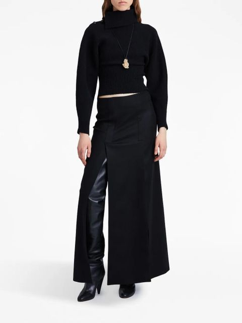 Proenza Schouler felted slit maxi skirt - Black - zdjęcie produktu nr 2