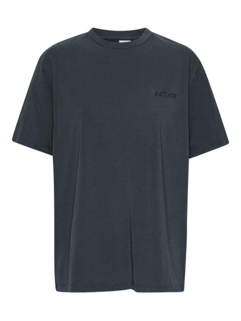 ROTATE BIRGER CHRISTENSEN embroidered-logo organic cotton T-shirt - Grey - zdjęcie produktu nr 1