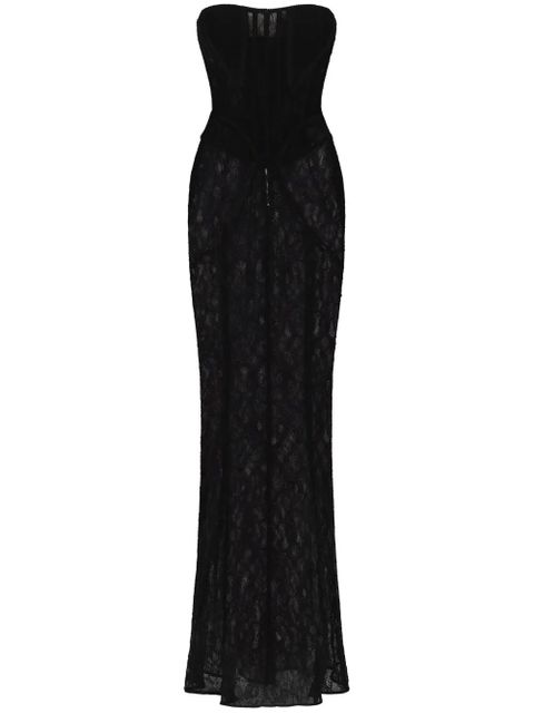 Dolce & Gabbana x Kim semi-sheer corset gown - Black - zdjęcie produktu nr 1