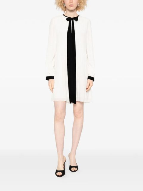 PINKO bow-detail mini dress - Neutrals - zdjęcie produktu nr 2