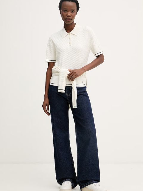 Calvin Klein Jeans polo swetrowe damskie - zdjęcie produktu nr 1