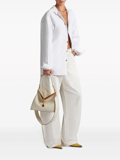 ETRO medium Vela leather shoulder bag - White