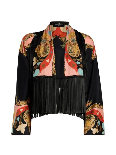 ETRO fringing silk jacket - Black - zdjęcie produktu nr 1