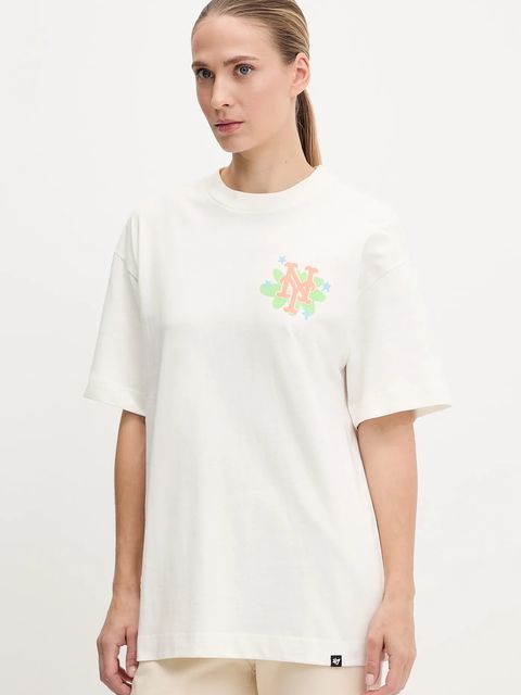 47 brand t-shirt bawełniany MLB New York Yankees damski kolor biały BB016TMPEES646062SS - zdjęcie produktu nr 1