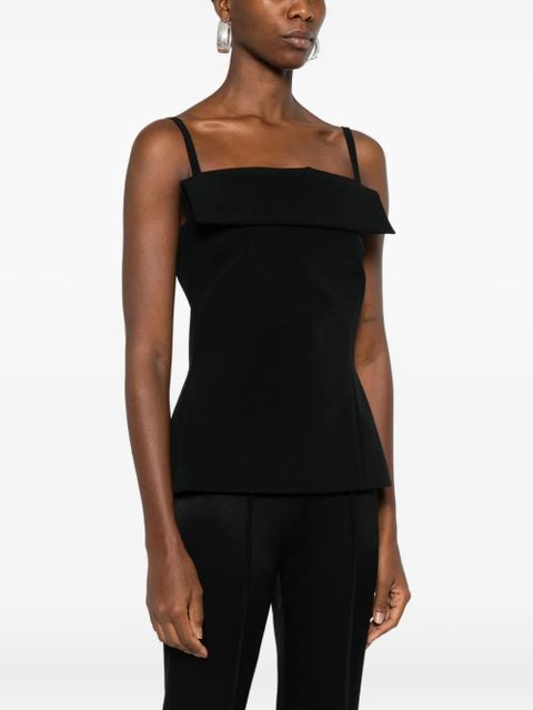 Nanushka square-neck sleeveless top - Black