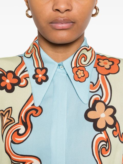 ALEMAIS Ondine mini dress - Blue