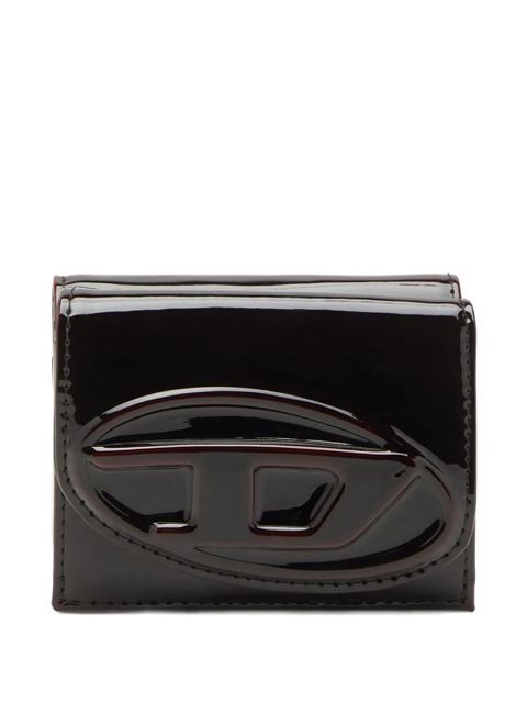 Diesel logo-plaque trifold wallet - Red - zdjęcie produktu nr 1
