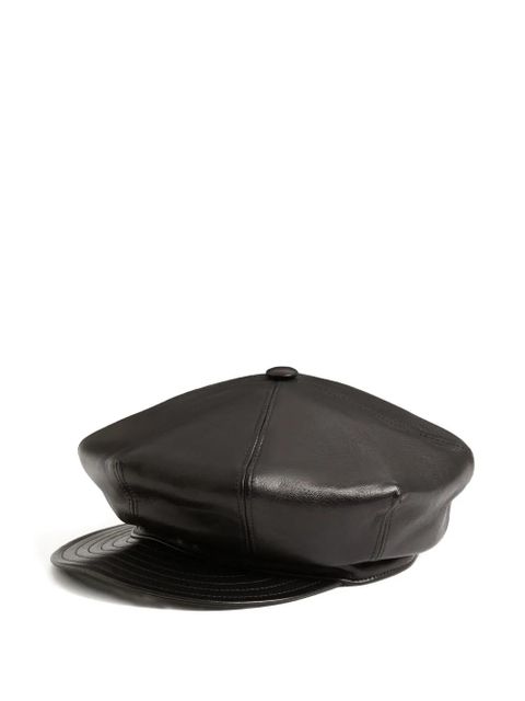 Valentino Garavani Vlogo Signature leather cap - Black
