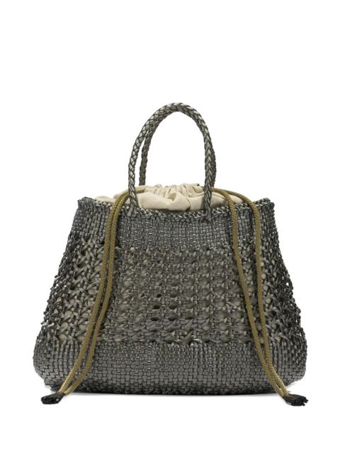 DRAGON DIFFUSION Santa Cano woven leather tote bag - Green - zdjęcie produktu nr 1