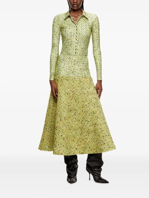 Diesel long-sleeve patterned top - Green