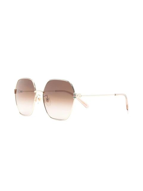 Gucci Eyewear geometric-frame hexagonal sunglasses - Gold - zdjęcie produktu nr 2