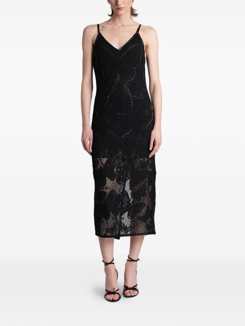 Blumarine embellished lace midi dress - Black - zdjęcie produktu nr 1