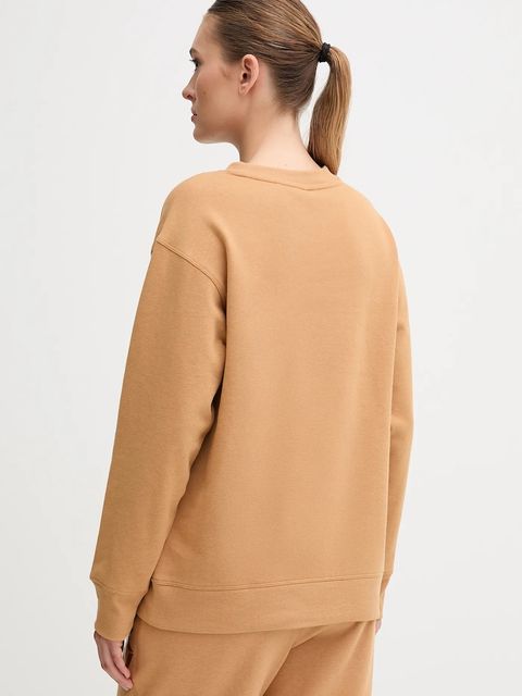 Dkny bluza damska kolor brązowy wzorzysta DP5T1444