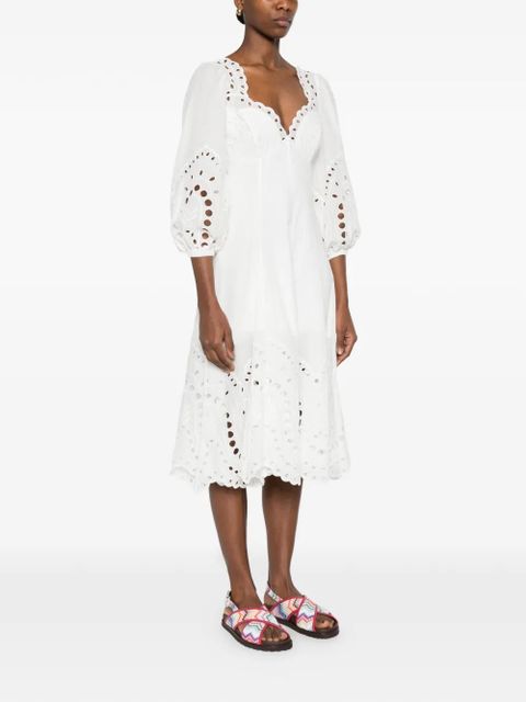 Charo Ruiz Ibiza Corbin lace-detail midi dress - White