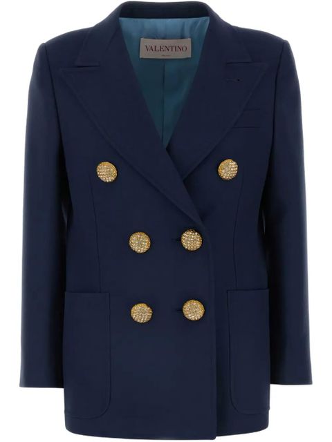 Valentino Garavani crystal-embellished blazer - Blue - zdjęcie produktu nr 1