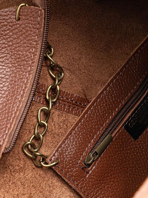 Answear.LAB torebka skórzana kolor brązowy