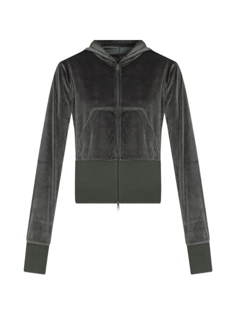Balenciaga velour zip-up hoodie - Grey - zdjęcie produktu nr 1