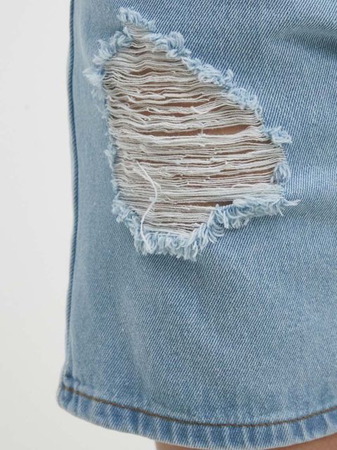 Answear.LAB szorty jeansowe damskie kolor niebieski gładkie high waist