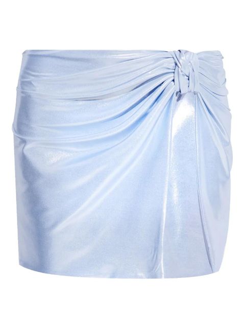 MISBHV metallic-finish mini skirt - Blue - zdjęcie produktu nr 1