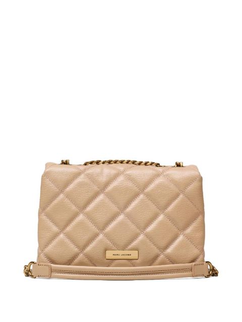 Marc Jacobs The Slim quilted dual-chain leather shoulder bag - Neutrals
