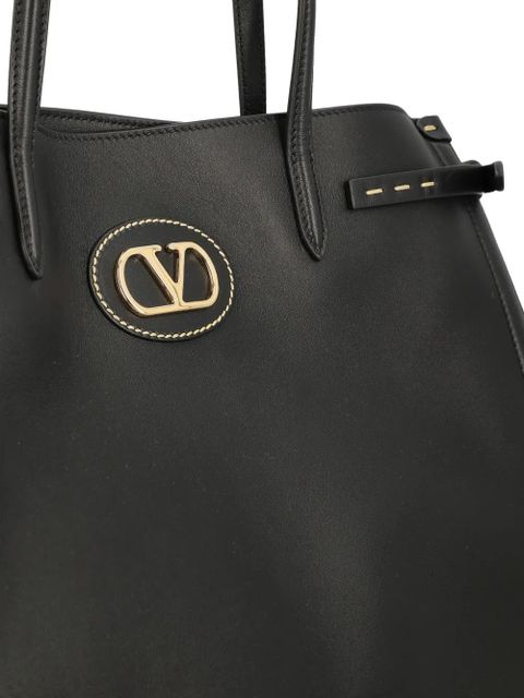 Valentino Garavani Antibes Vlogo-signature leather tote bag - Black