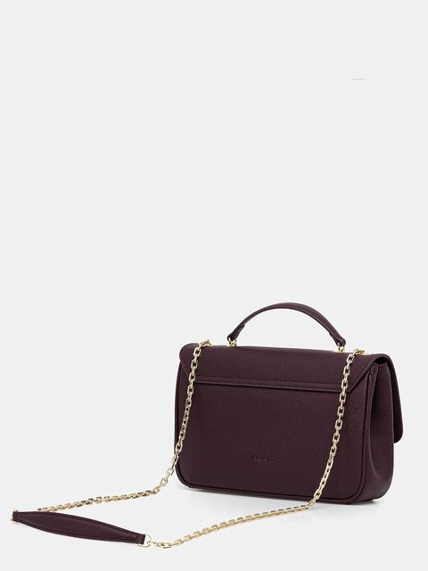 Patrizia Pepe torebka skórzana kolor bordowy 8B0228 L001