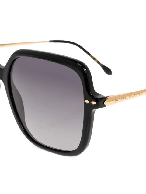 Isabel Marant Eyewear geometric-frame sunglasses - Black