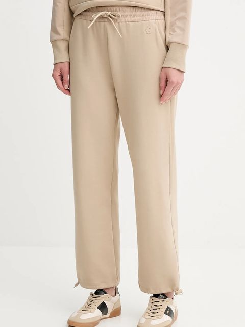 BOSS spodnie dresowe damskie kolor beżowy gładkie 50553665 - zdjęcie produktu nr 1