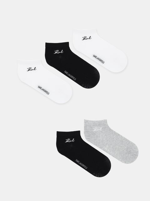 Karl Lagerfeld skarpetki 5-pack K/SIGNATURE kolor czarny A4W47035 - zdjęcie produktu nr 1