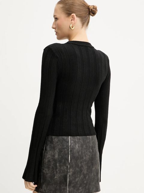 Guess sweter z domieszką wełny GEMMA damski kolor czarny lekki W5YR13 Z3OT0 - zdjęcie produktu nr 2