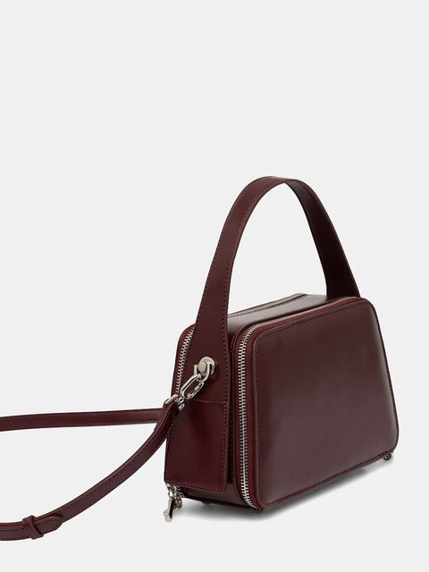 Answear.LAB torebka skórzana kolor bordowy