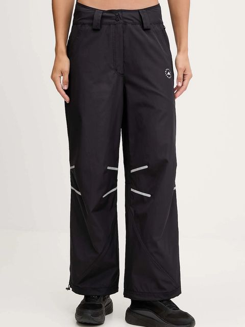 adidas by Stella McCartney spodnie treningowe damskie kolor czarny szerokie high waist JW2687 - zdjęcie produktu nr 1