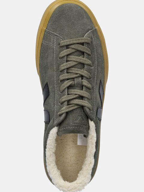 Veja sneakersy zamszowe Campo Winter damskie kolor zielony CW0320810A