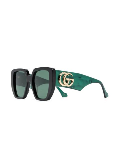 Gucci Eyewear Interlocking G oversized-frame sunglasses - Black - zdjęcie produktu nr 2