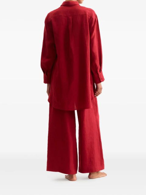 ERES Mignonette long-sleeve button-down shirt - Red