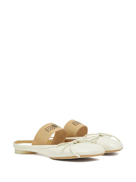MM6 Maison Margiela Anatomic numbers-strap ballet flats - White - zdjęcie produktu nr 2