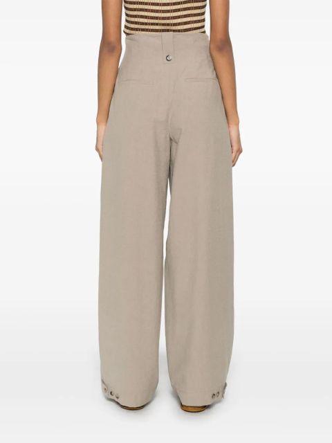 Nanushka pleated wide-leg trousers - Grey