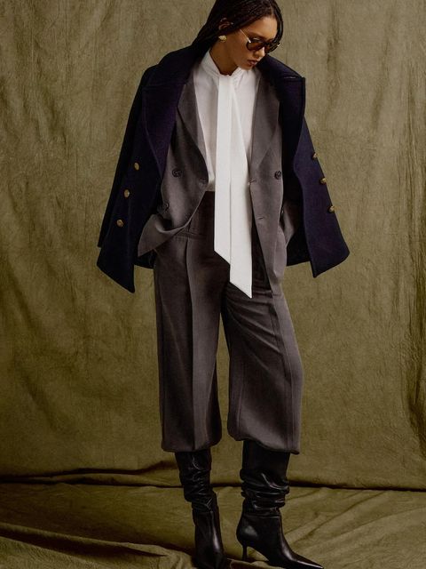 Answear.LAB spodnie damskie kolor szary szerokie high waist - zdjęcie produktu nr 1