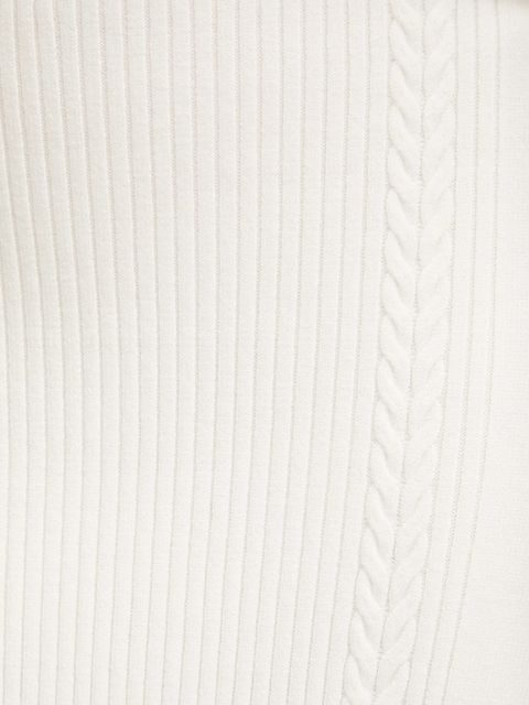 Answear.LAB spódnica z kaszmirem kolor beżowy midi rozkloszowana