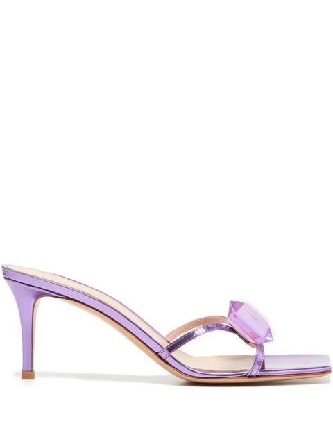 Gianvito Rossi Jaipur crystal-embellished sandals - Purple - zdjęcie produktu nr 1