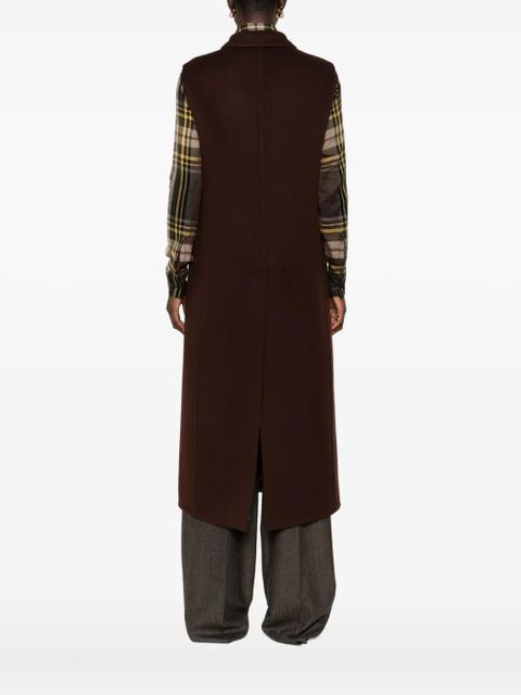 Gucci double-breasted sleeveless coat - Brown