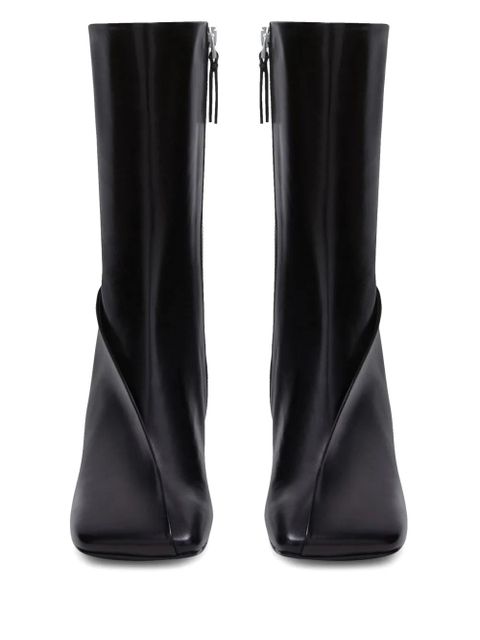 Jil Sander square-toe ankle boots - Black