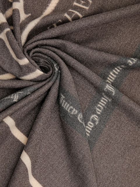 Juicy Couture chusta Pashmina damska kolor brązowy wzorzysta AIJFO8612WPO