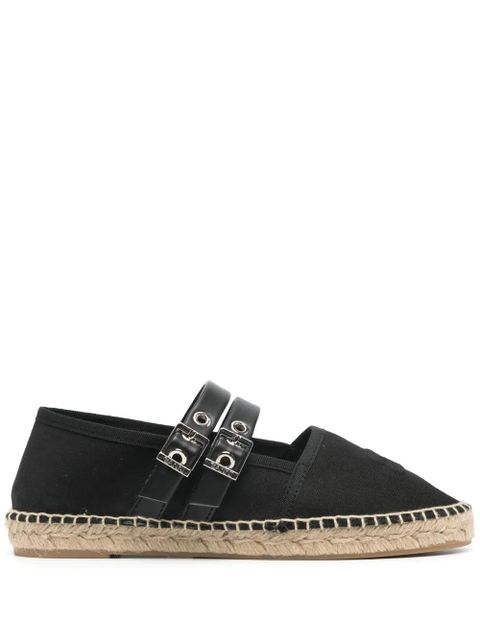 GANNI logo-embossed espadrilles - Black - zdjęcie produktu nr 1