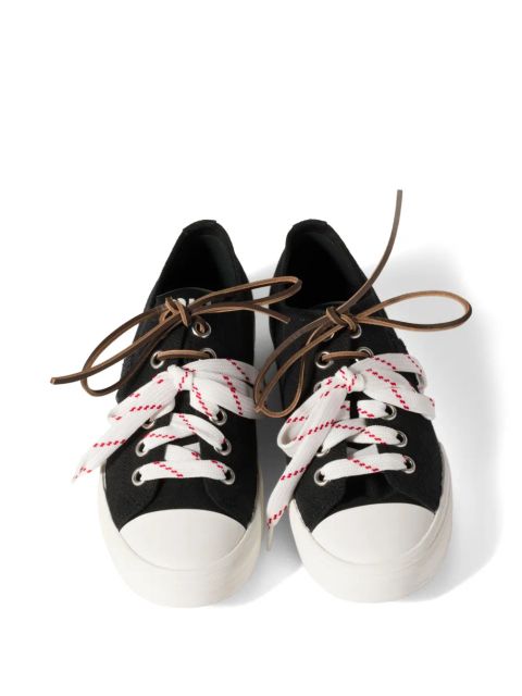 Miu Miu washed-denim sneakers - Black