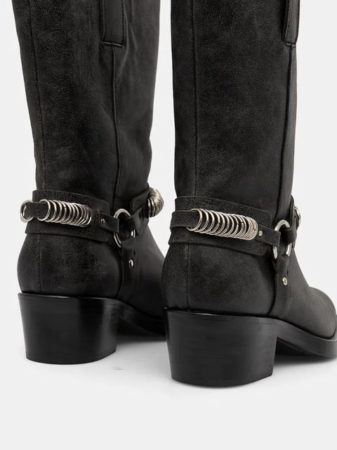 IRO botki skórzane Motty Used damskie kolor czarny na słupku WP121MOTTYUSED - zdjęcie produktu nr 2