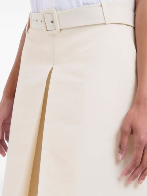 Marni belted midi skirt - White
