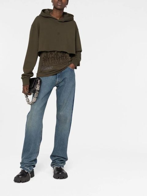 Givenchy 4G layered hoodie - Green